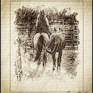 Cowboy Photography Print, Cowboy Life Picture, Horse Wall Decor, Cowboy Horse Photography Print, Cowboy Photo Wall Print