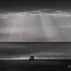 Beach Sunset Photography, Beach Fine Art Photography, Beach Sun Rays Ocean Photography, Beach Ocean Art Print