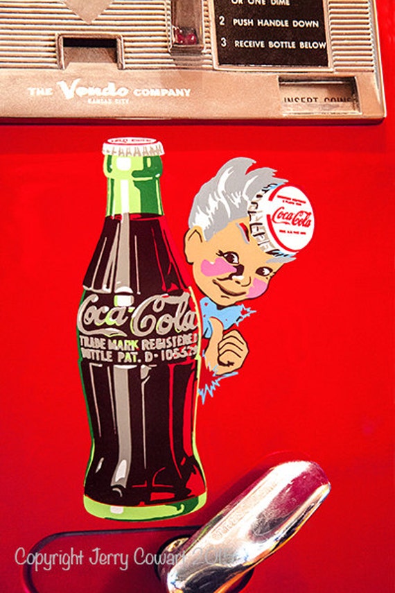 Coca-cola Red Vintage Vendo 44 Coke Cola Machine Prints