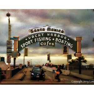 Beach Pier Photography, Santa Monica Pier Beach Art, Santa Monica Beach Pier Photography, Beach Pier Fine Art