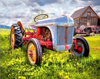 Vintage Tractor Art Print, Farm Tractor 1948 Ford 8N Photography, Old Tractor Art, Ford Tractor Fine Art Print, Vintage Farm Tractor Art