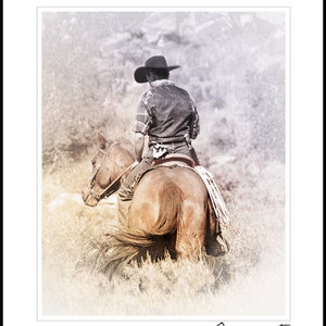 Cowboy Photography Print, Cowboy Life Picture, Horse Wall Decor, Cowboy Horse Photography Print, Cowboy Photo Wall Print