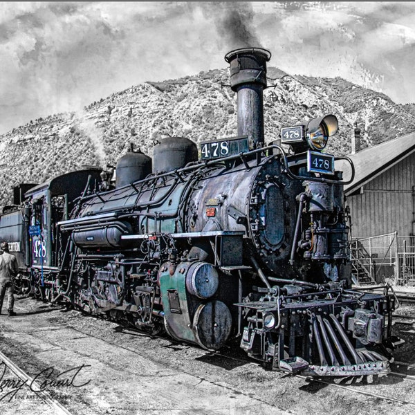 Locomotive Train Photography, Silverton To Durango Steam Train Art Print, Train Photography, Steam Locomotive Art