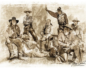 Cowboy Photography, Cowboys Art Print, Cowboy Gang Art, Wild West Cowboy Fine Art Photography Print, Cowboys Wall Art