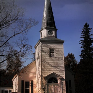Wooden Church Steeple At Sunrise Fine Art Photography Print, Keene Valley Congressional Church United Church Christ Murfreesboro Tennessee