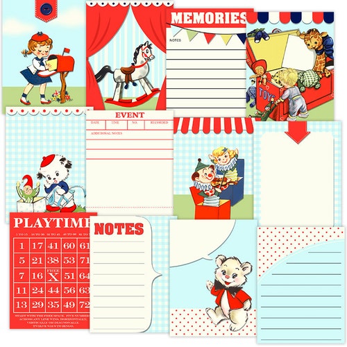 Digital Birthday Journal Cards/ Digital Pocket Scrapbooking / - Etsy