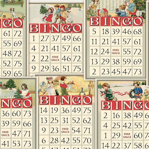 Printable Vintage Bingo Cards for Crafts / Black Tan Bingo - Etsy