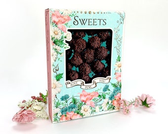 All Occasion Floral Gift Box: Printable Vintage Style DIY Template (Digital Download)