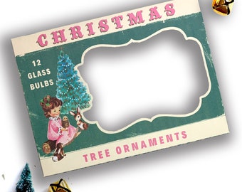 Printable Vintage Style Christmas Woodlands Ornament Box: DIY Gift Treats Box Diorama (Digital Download)