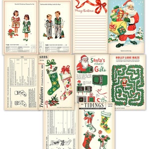 Vintage-style digital sewing patterns and papers for paper crafts.