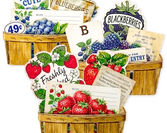 Berry Basket Pocket: Printable DIY Loaded Pocket and Recipe Cards (Digital Download)