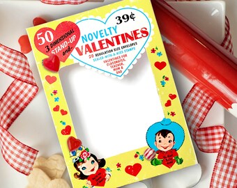 Retro Valentines Day Box, Vintage Novelty Design (Digital Download)
