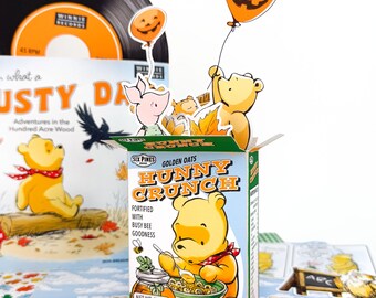 Bear & Friends Autumn Ephemera: A Gusty Day Printable Record, Cereal Box, Cutouts (Digital Download)