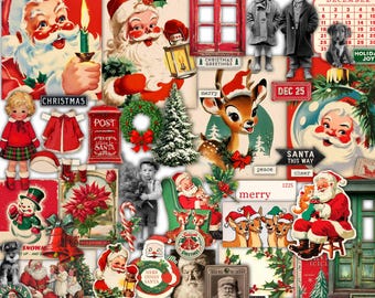 Vintage Santa's Attic Ephemera: Christmas Printables (Digital Download)