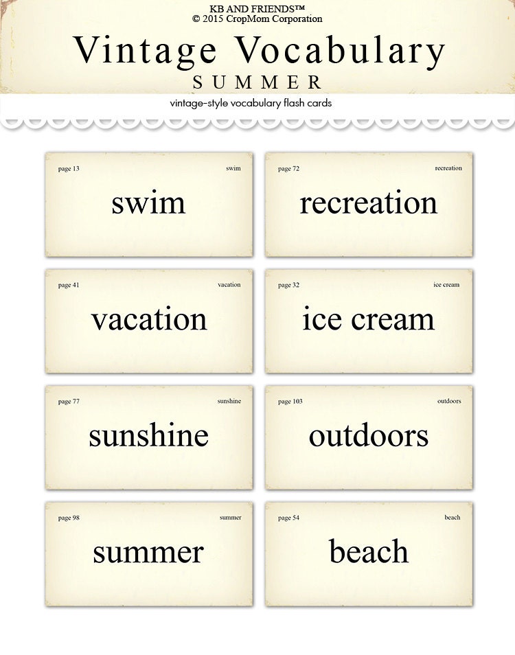 Vocabulary Squares - EEC 528 - Summer 2015