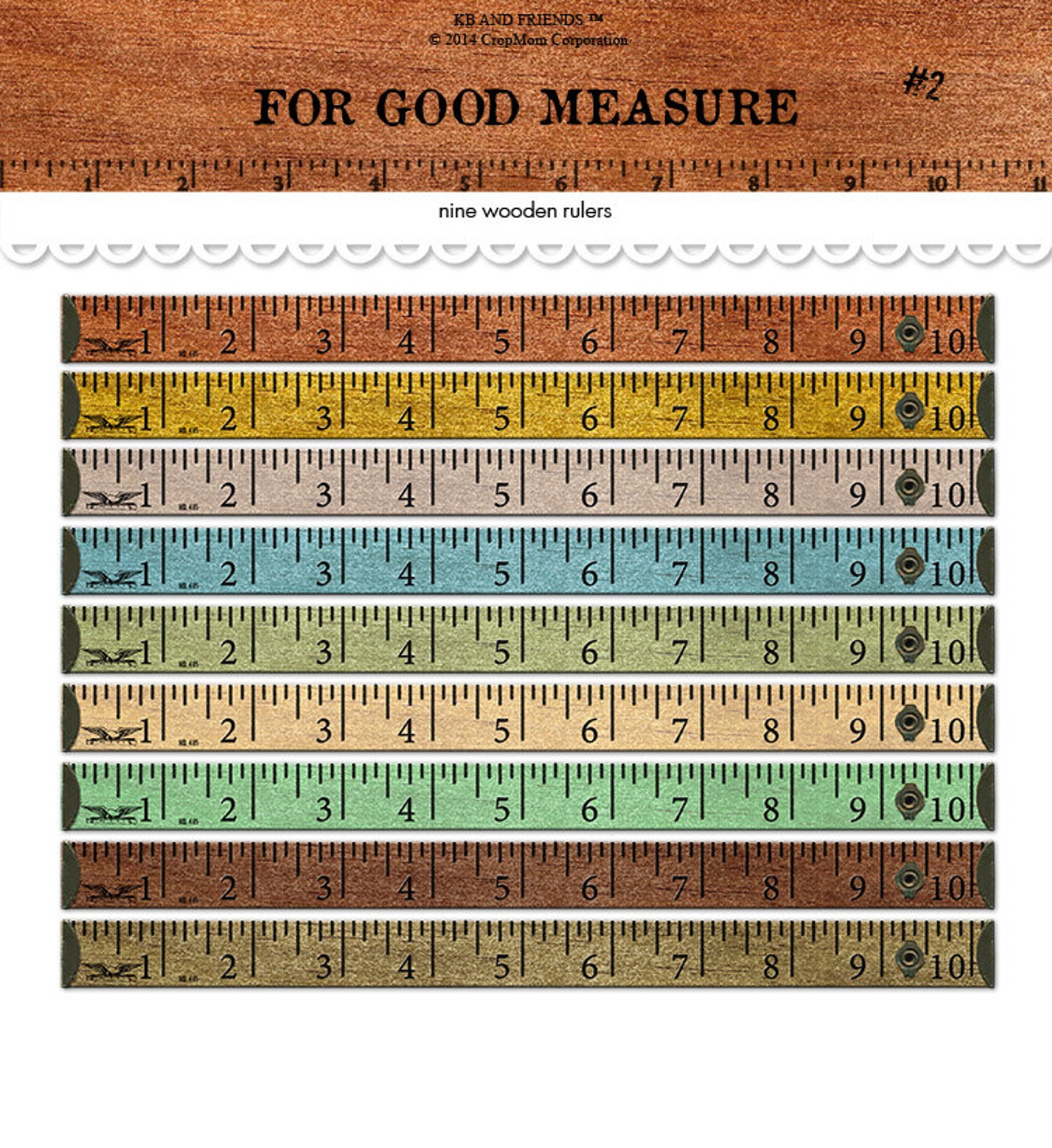 Digital wooden rulers / tape measure / vintage wood / altered Etsy