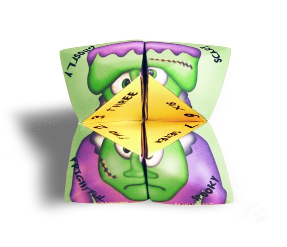 Halloween Cootie Catcher: Frankenstein Fortune Teller Printable