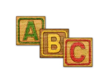 Digital vintage alphabet blocks / printable collage sheet / downloadable / square antique-style ABCs / 3 sizes / 1 inch / 2 inch / 1.5 inch