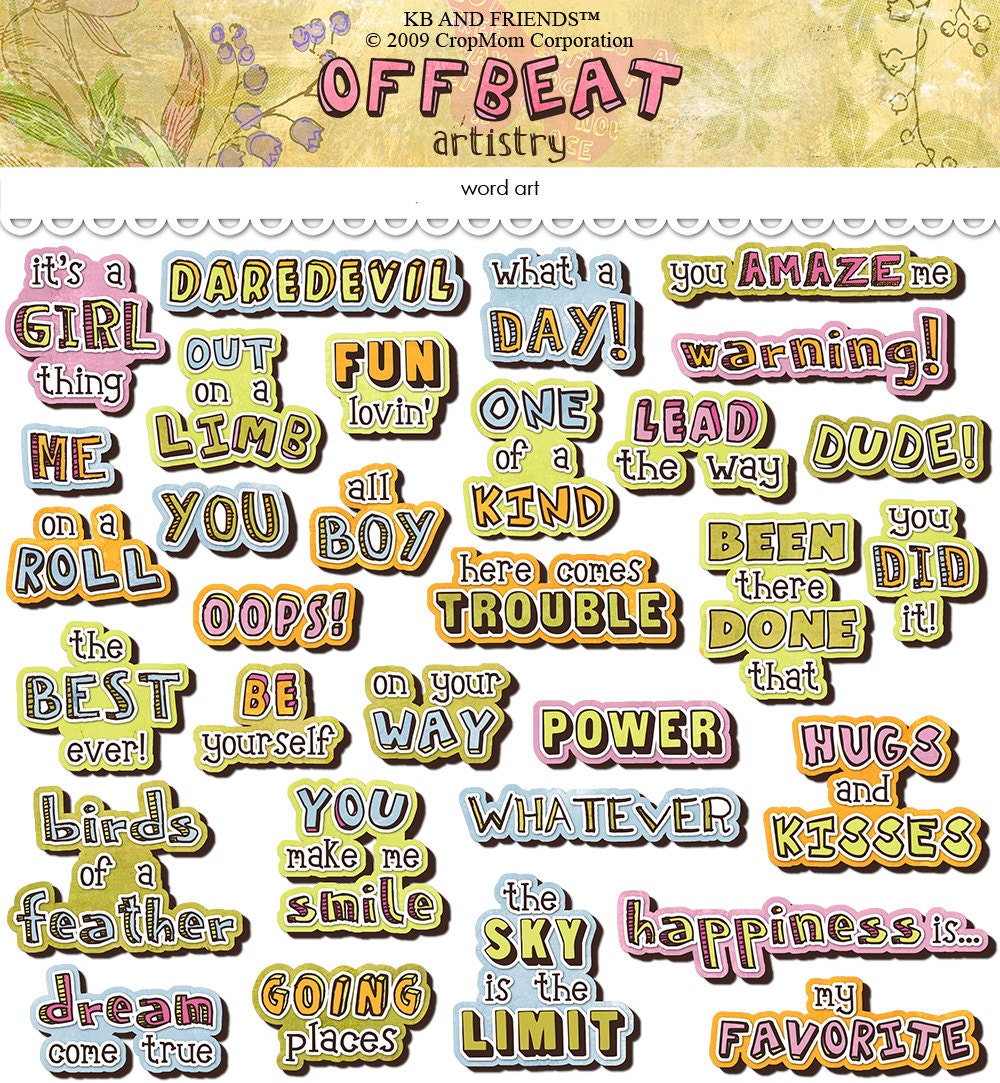 digital whimsical word art instant download printable etsy words style download