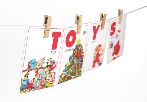 Digital Christmas ABC Flashcards / Alphabet Flash Cards