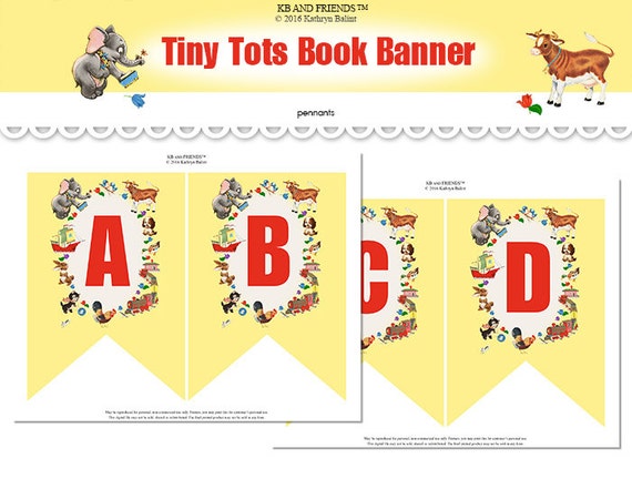 Book Themed Party Banner and Bunting