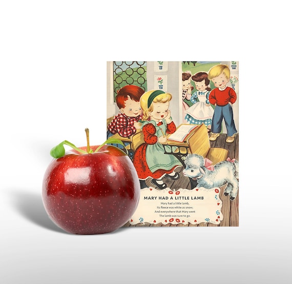 Vintage Style Mother Goose Nursery Rhyme Cards: 5x7 Printable