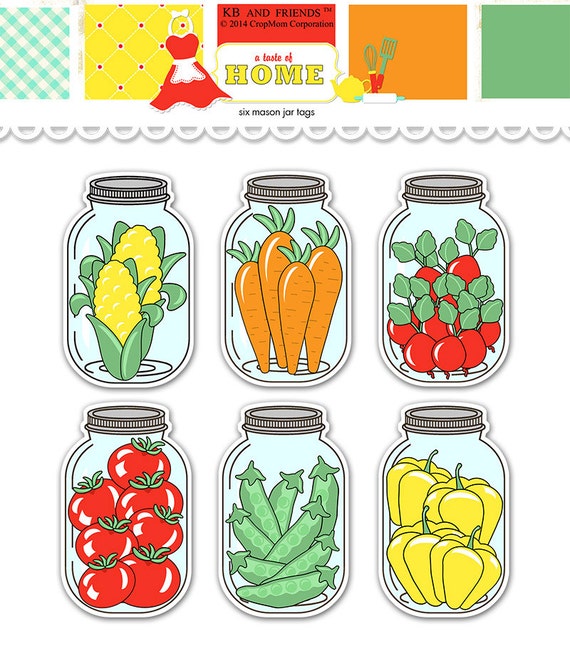 Instant Download Mason Jar Label Tags Printable Sheet Jar