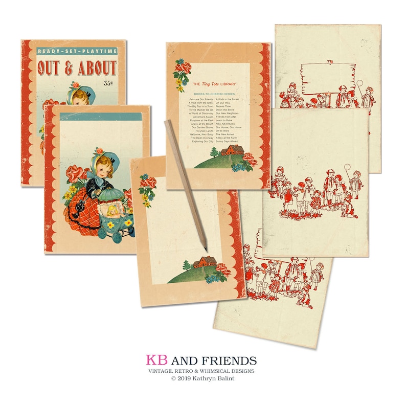 Printable Vintage Children's Book Covers for Notebooks - Etsy