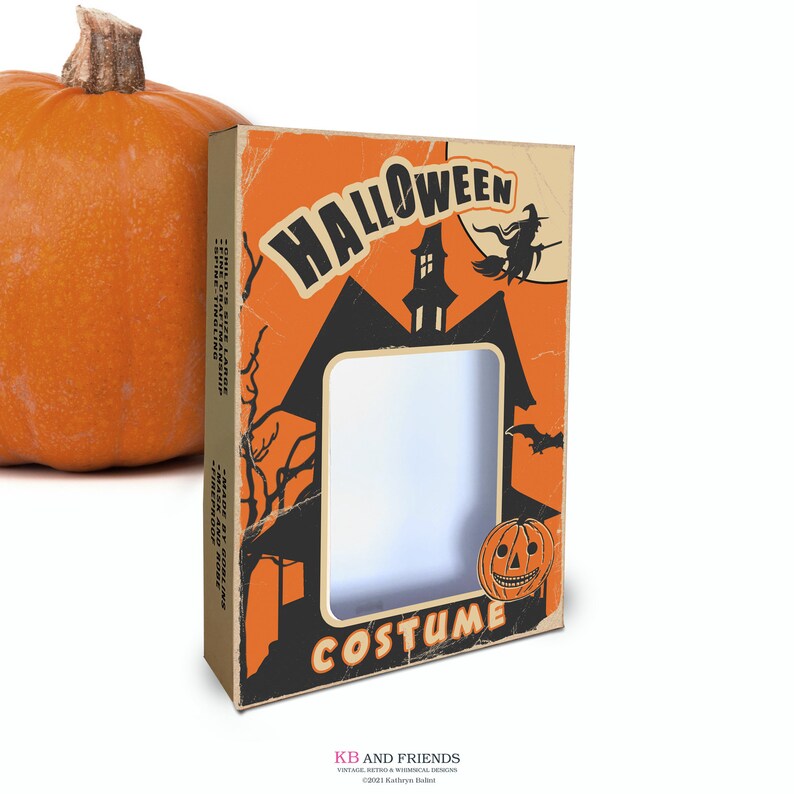 Printable Vintage Halloween Costume Box / Skull Witch / Etsy