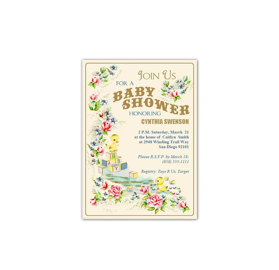 Basic floral child shower invitation / printable little one shower invite / editable PDF / customize it your self / impartial hues / shabby stylish photo regarding Etsy Baby Shower Invitations Printable titled Common floral boy or girl shower invitation / printable child shower invite / editable PDF / customize it on your own / impartial colours / shabby stylish