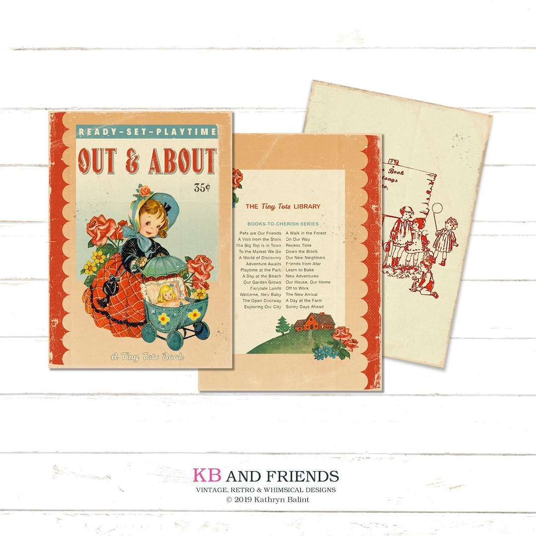 Printable Vintage Children's Book Covers for Notebooks, Junk Journals ...