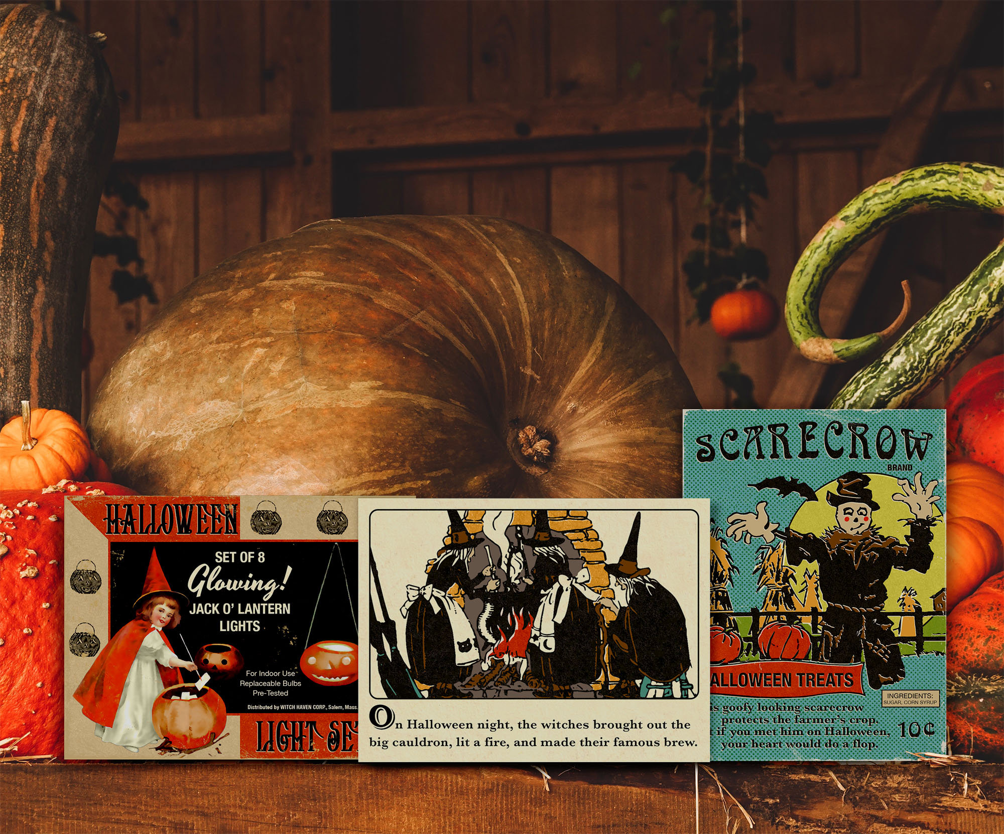 Vintage Halloween Journaling Cards / Printable Digital 