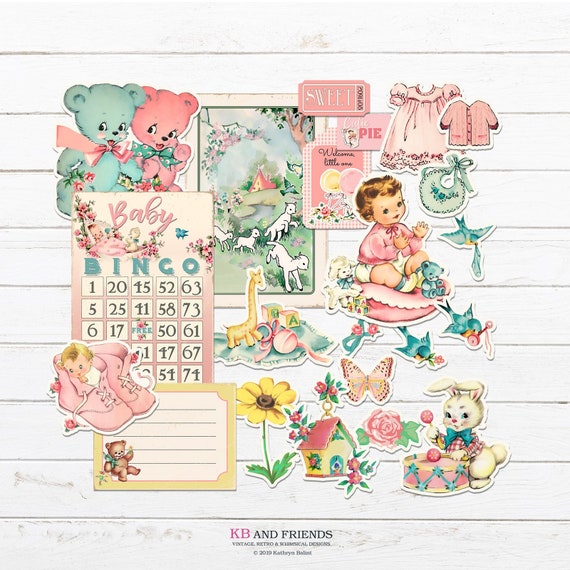 Old Time Illustration vintage Kits de scrapbooking imprimables