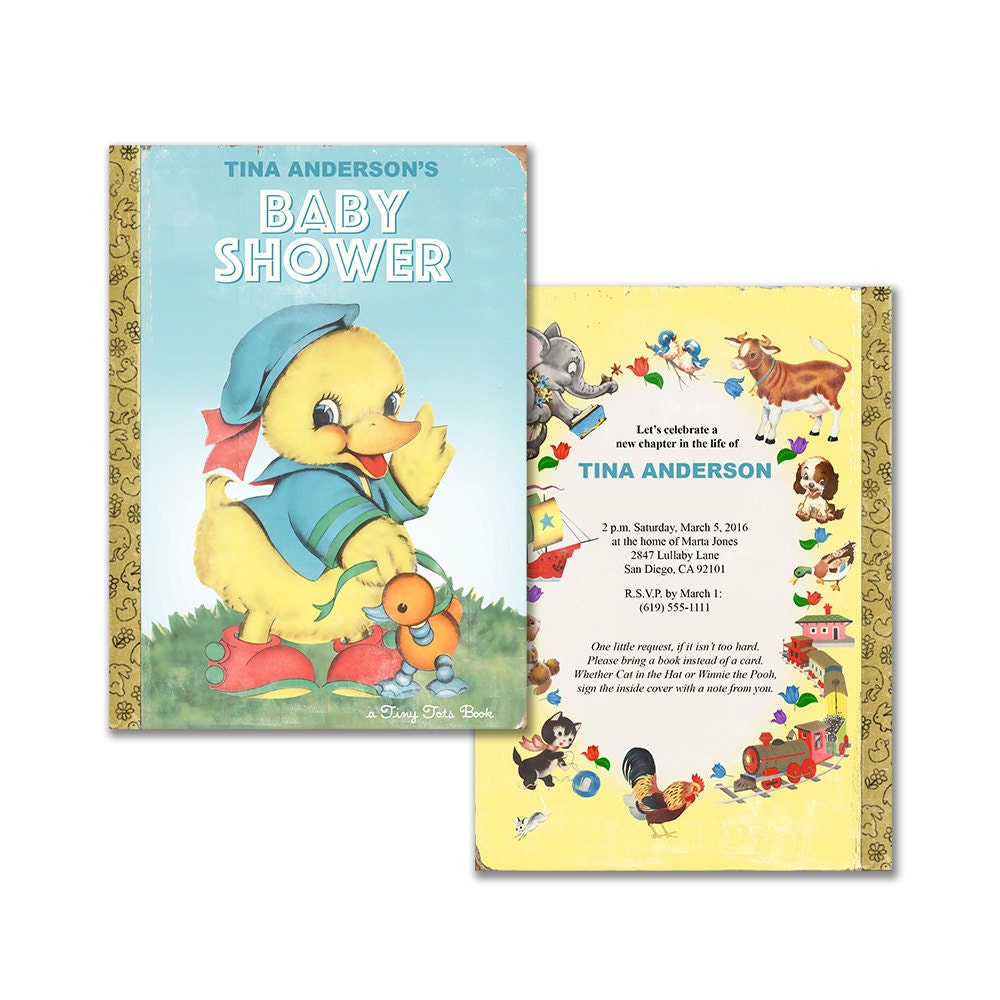 Free Printable Book Themed Baby Shower Invitations 6