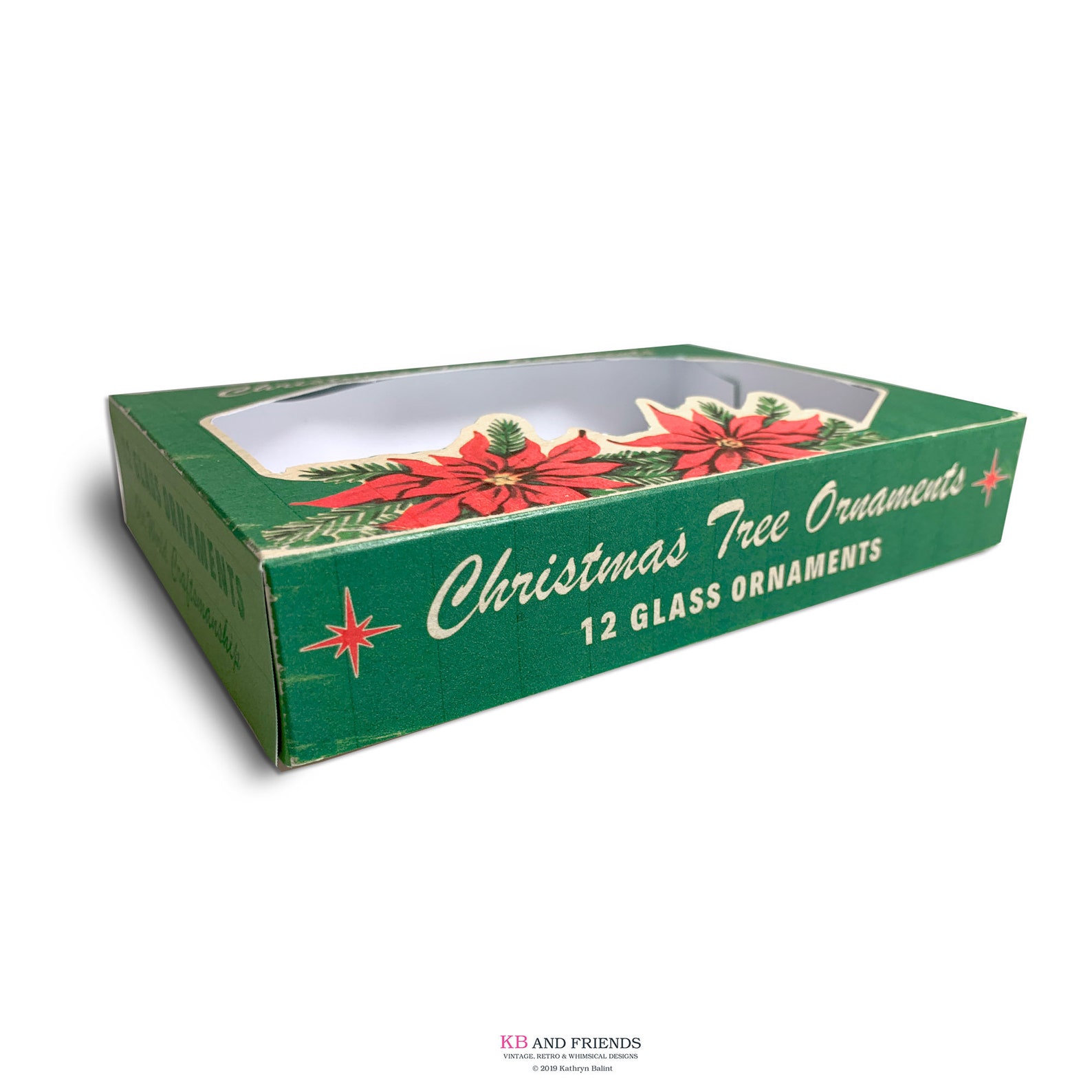 Vintage Christmas Printable Gift Box / Digital 5 by - Etsy