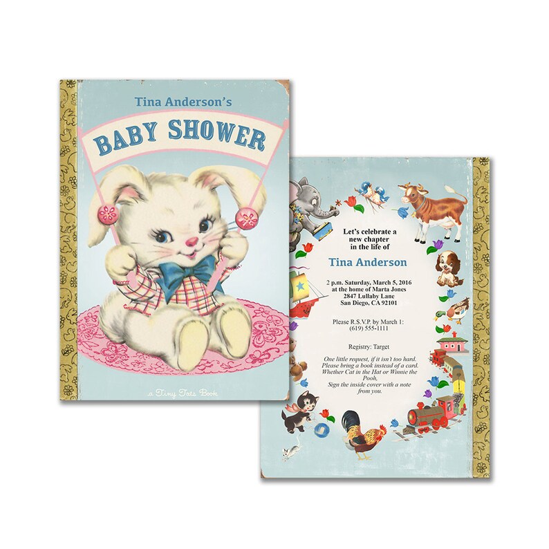 Baby Shower Invitation For Storybook Theme Printable Etsy
