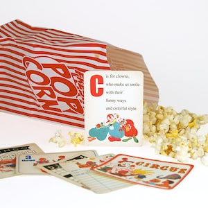 Digital vintage clowns and circus journaling cards / 3" by 4" / downloadable / printable