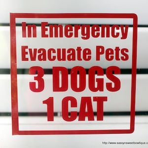Personalized Emergency Evacuation Sticker 4 inch