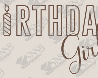 Birthday Girl SVG PNG