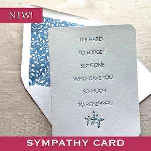 Carte de sympathie typographiée par Larry Orlando