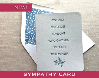 Letterpressed Sympathy Card by Larry Orlando