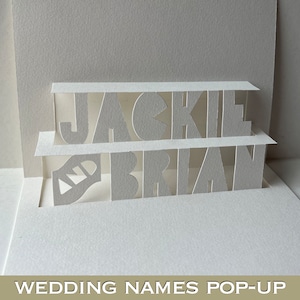 Tarjeta emergente personalizada de boda/aniversario