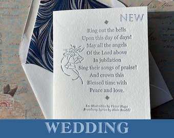 Tarjeta de boda literaria impresa