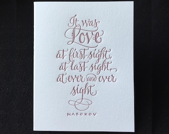 Tarjeta de boda tipográfica + caligrafía