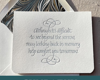 Tarjeta de condolencia impresa