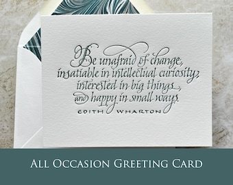 Literary Quote by Edith Wharton in Calligraphy