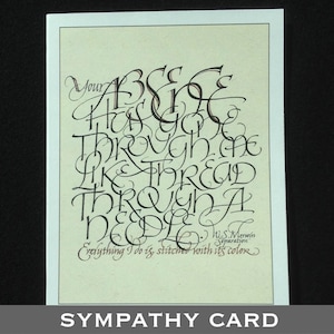 W.S. Carte de vœux de calligraphie Merwin par Larry Orlando