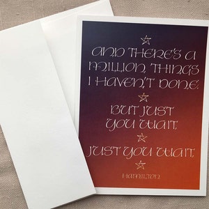 Carte de vœux Hamilton Quote