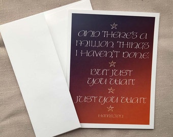 Hamilton Quote Greeting Card