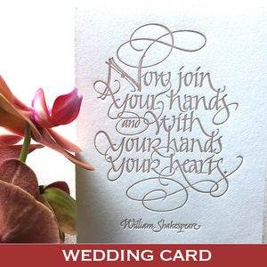 Carte de mariage (calligraphie typographique)